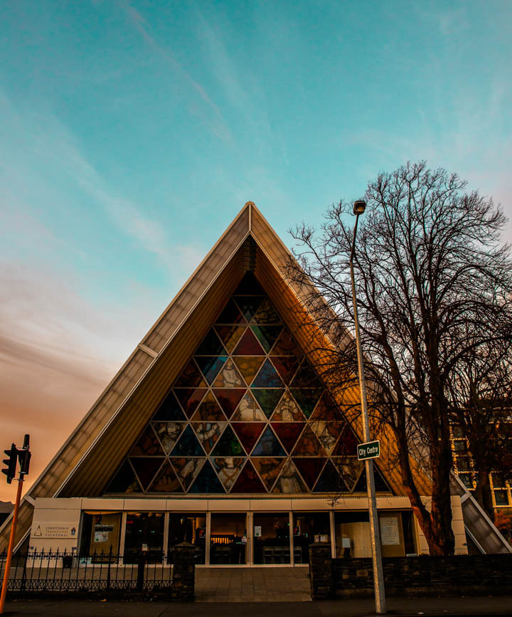 neuseeland suedinsel christchurch cardboard cathedral neuseeland suedinsel christchurch cardboard cathedral