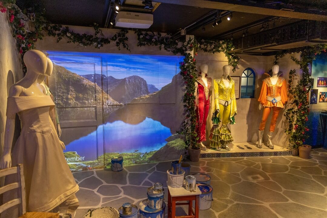 ABBA Museum Outfits zum Mamma Mia! Film