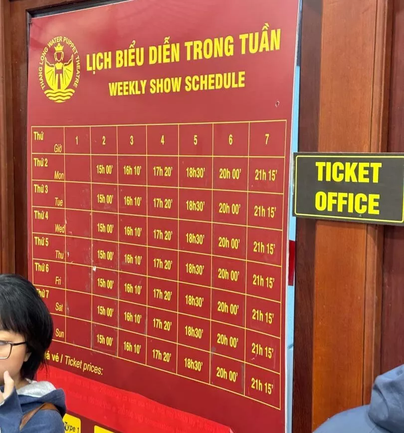 Showplan für Wasserpuppentheater, Hanoi