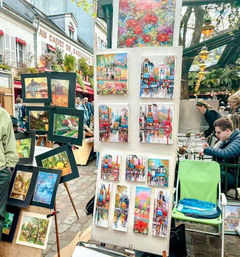 Streetart mit Stadt- und Landschaftsmalereien