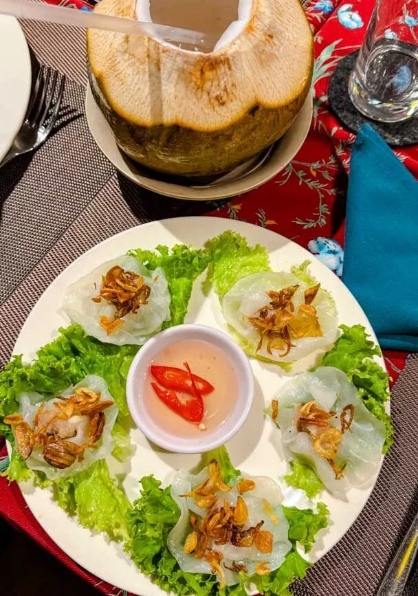 vietnamesische teigtaschen white roses