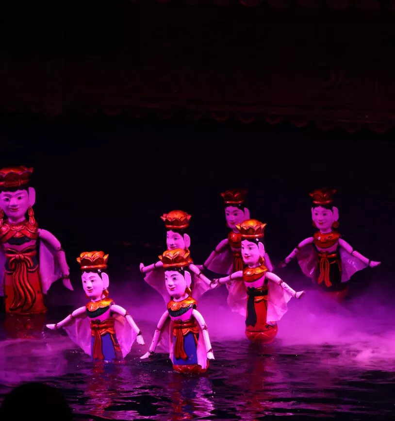 Wasserpuppen zeigen das kulturelle Erbe Hanois