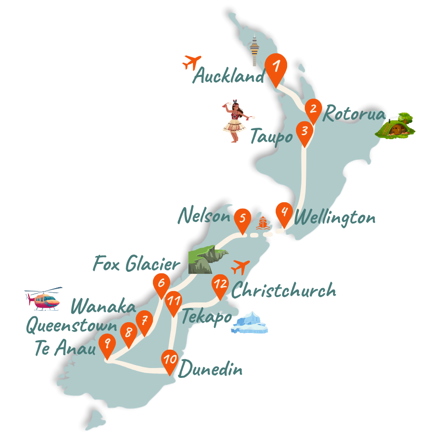 Neuseeland Laenderkarte 3 Wochen NEU 01