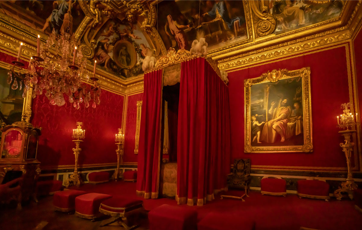 Das Schlafzimmer des Königs in Versailles, Paris