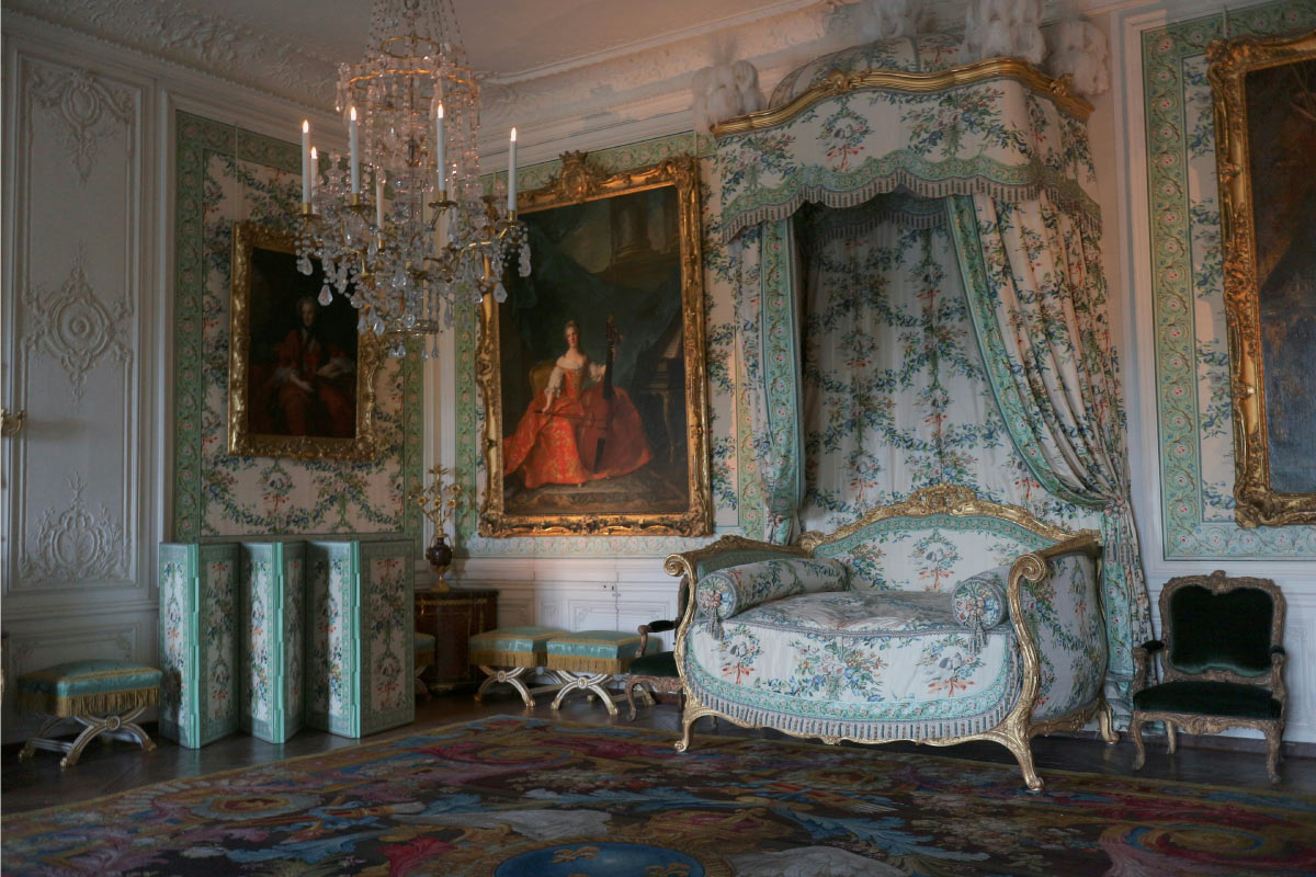 Das Schlafzimmer von Madame Victoire in Versailles, Paris