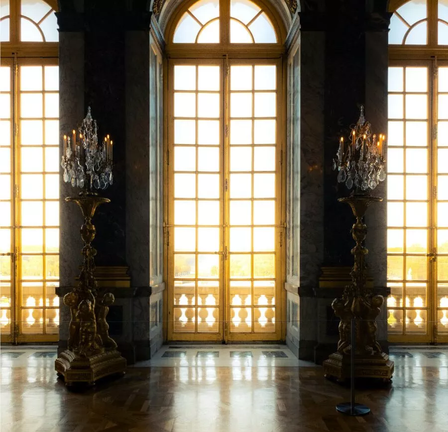 Großes Fenster im Schloss Versailles, Paris