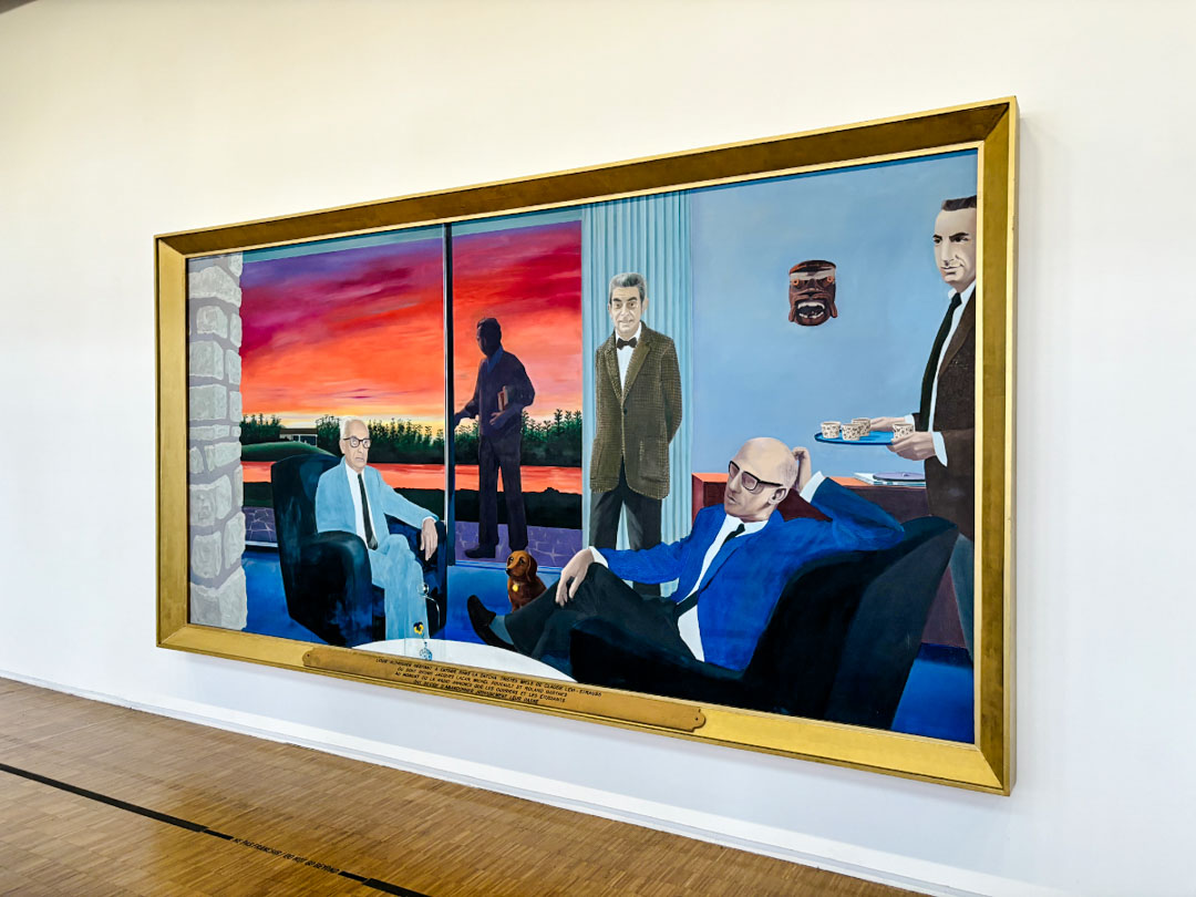 "La Datcha", ein Gruppenporträt verschiedener französischer Philosophen im Centre Pompidou, Paris