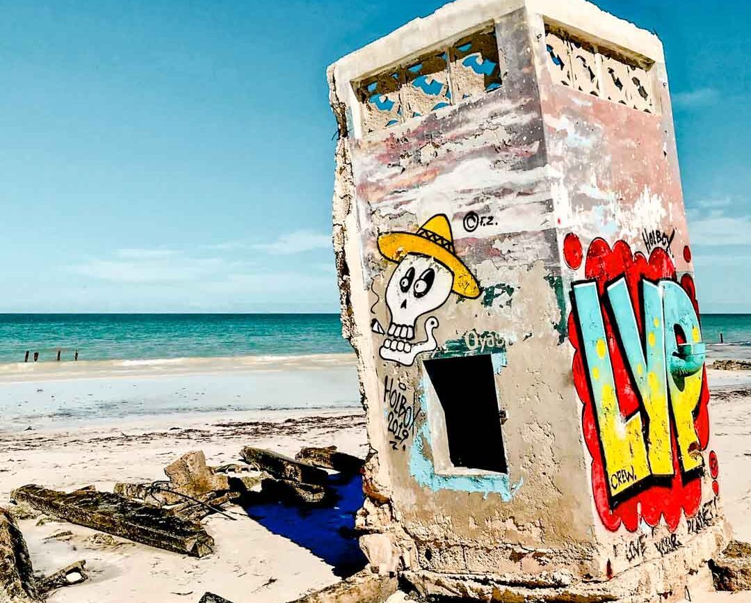 mexiko yucatan holbox graffiti