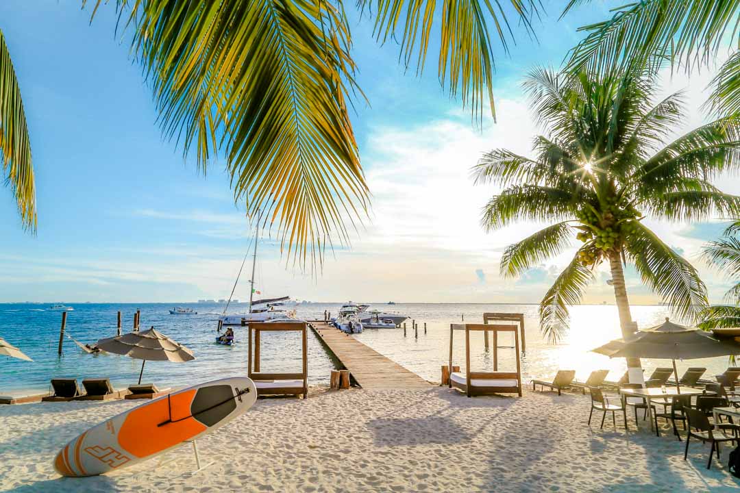 mexiko yucatan isla mujeres pier strand boote mexiko yucatan isla mujeres pier strand boote