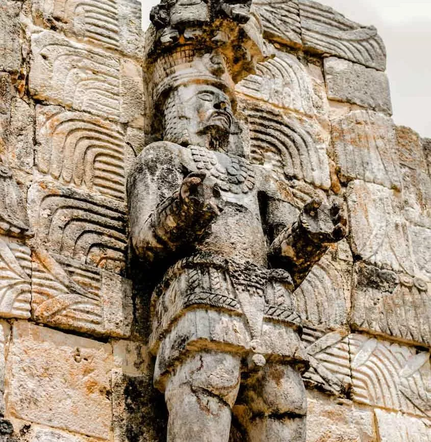 mexiko yucatan uxmal skulptur mexiko yucatan uxmal skulptur
