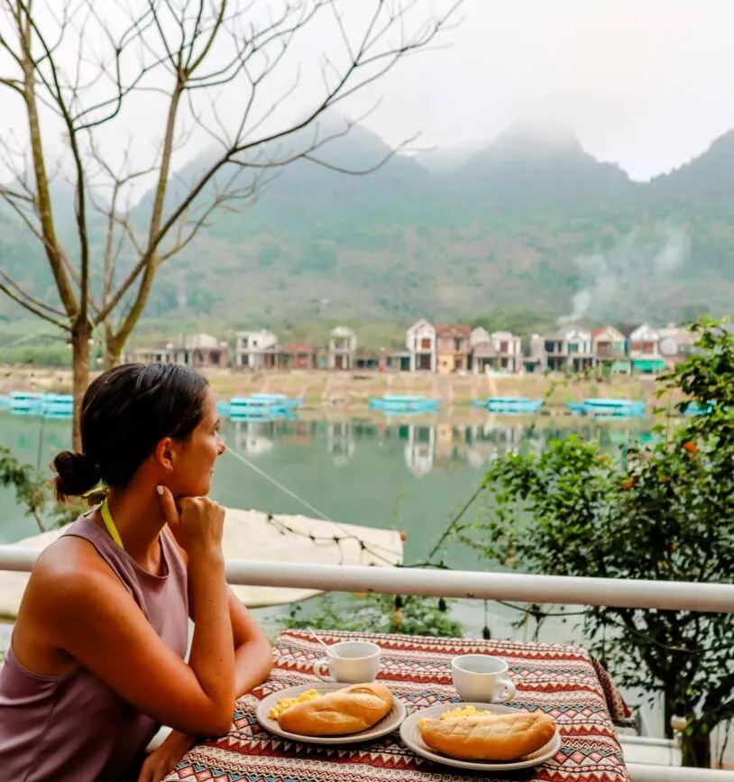 Carambola Bungalows in Phong Nha, Frühstück