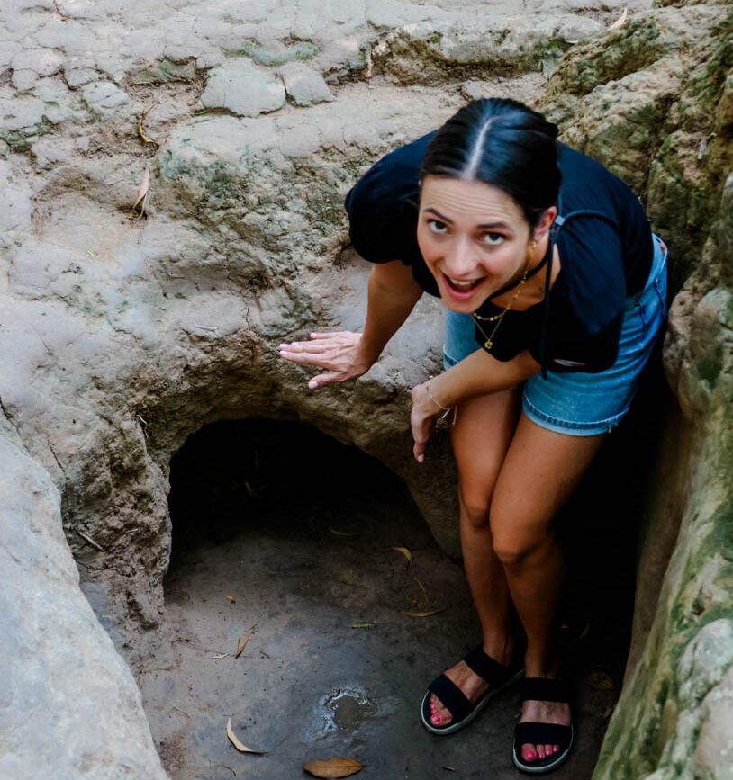 eingang zu einem der cu chi tunneln