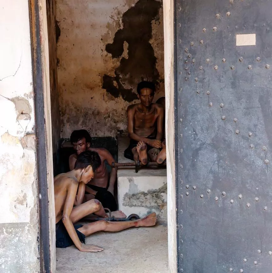 Grausame Gefängniszellen im ehemaligen Con Dao Gefängnis