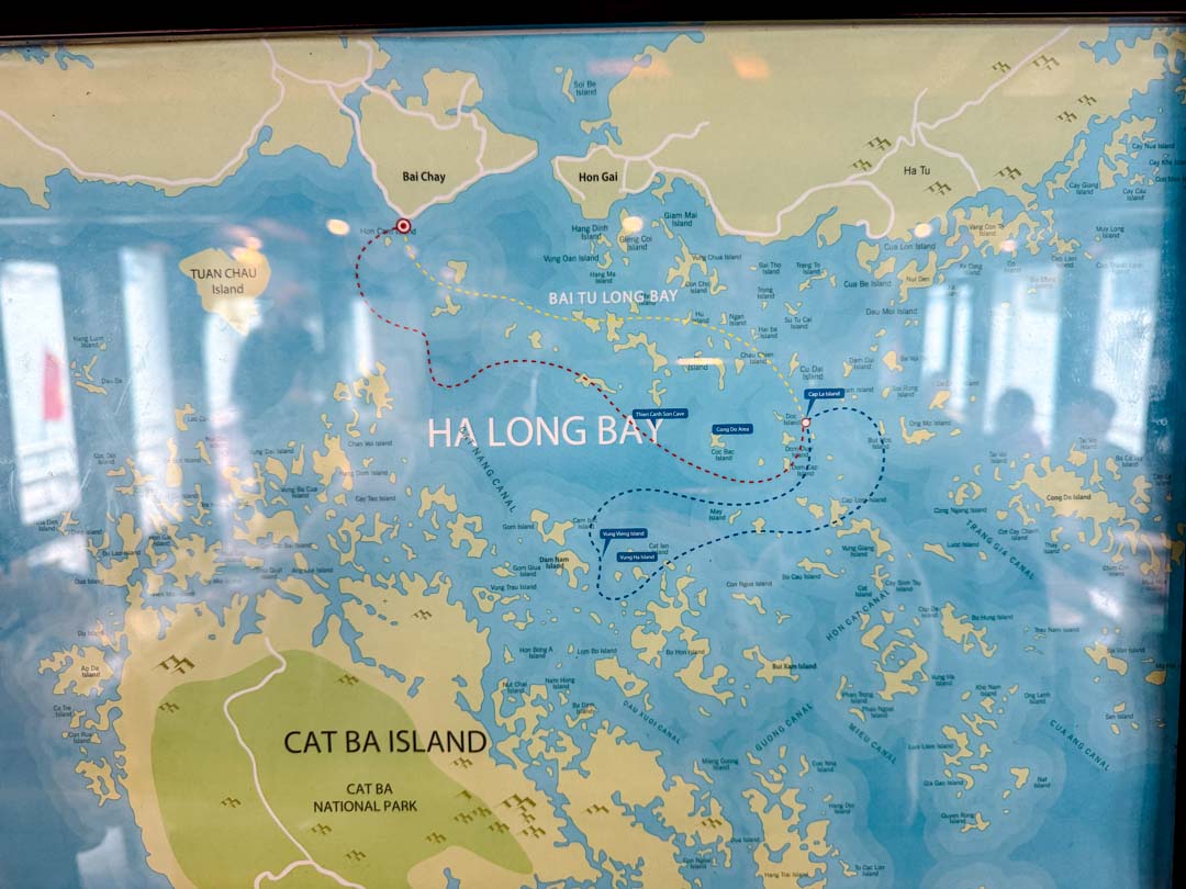 Karte unserer Bai Tu Long Bay Cruise