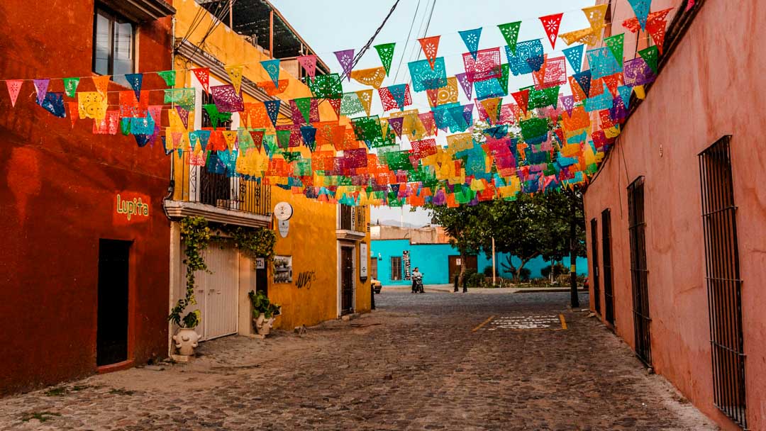 mexiko oaxaca jalatlaco fahnen