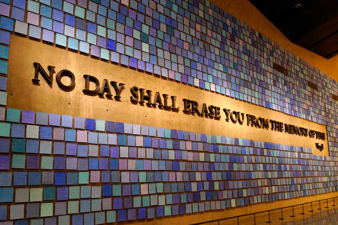 new york staedtetrip 9 11 museum wall of blue new york staedtetrip 9 11 museum wall of blue