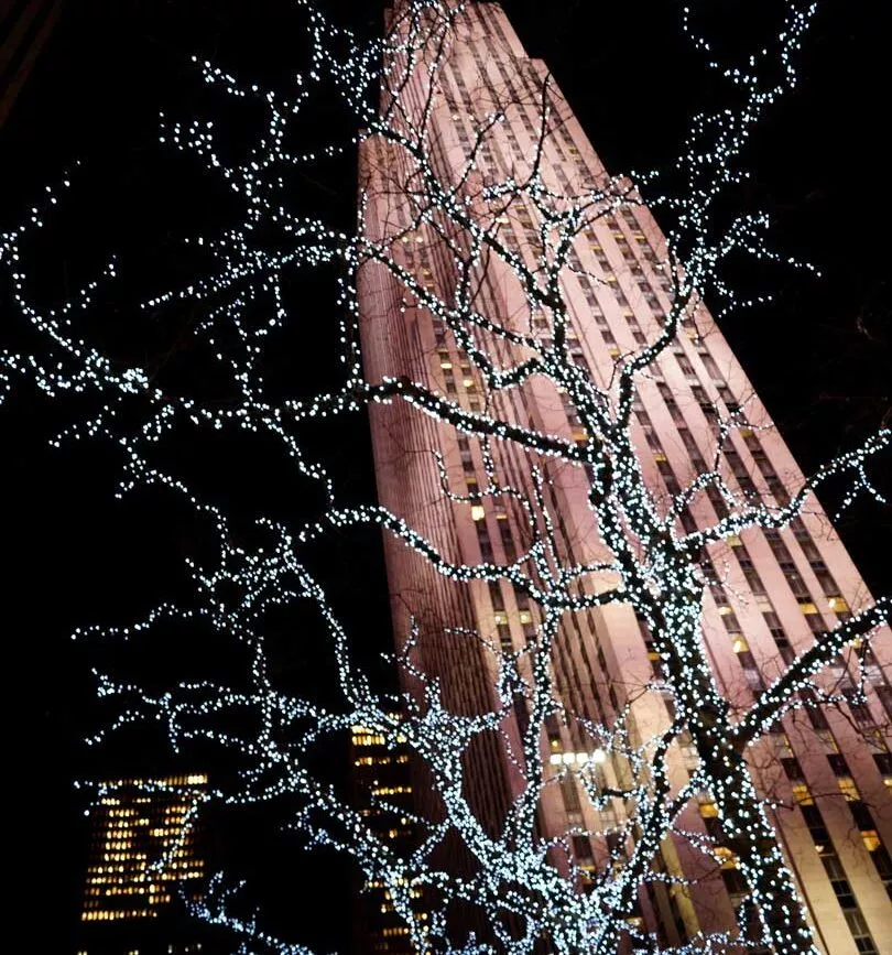new york staedtetrip rockefeller center bei nacht