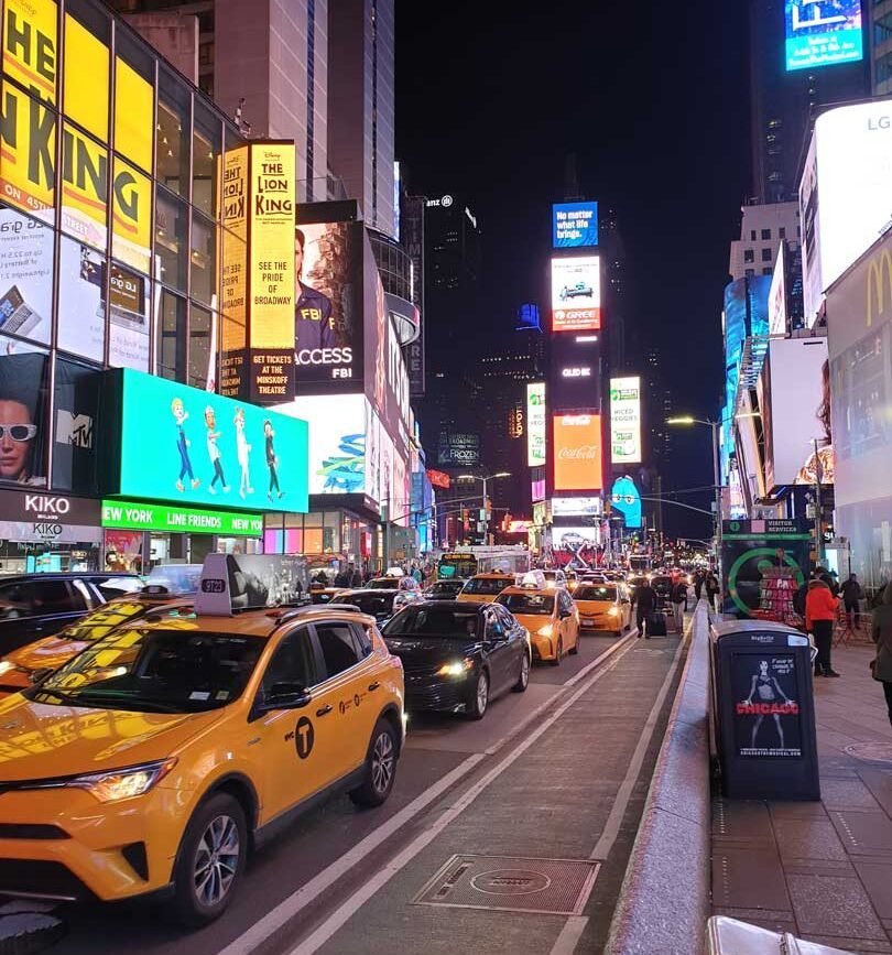 New York Staedtetrip Times Square Bei Nacht 2
