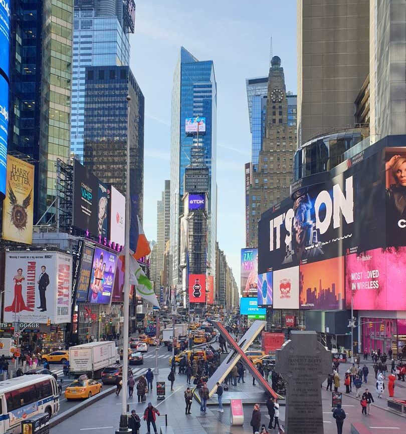 new york staedtetrip times square morgens