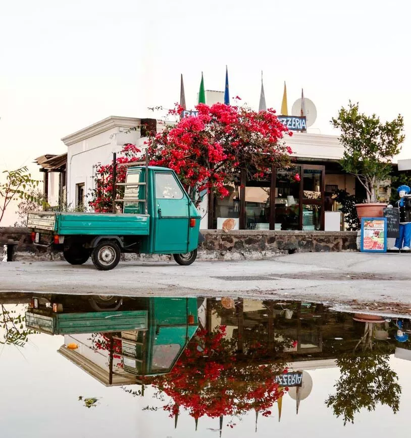 Pizzeria in der Ortschaft Stromboli
