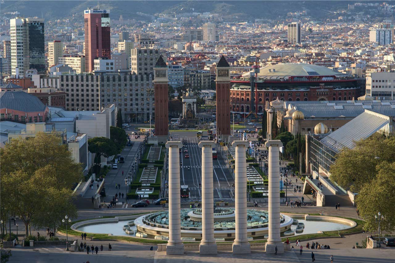 placa despanya in barcelona Plaça-d'Espanya in Barcelona