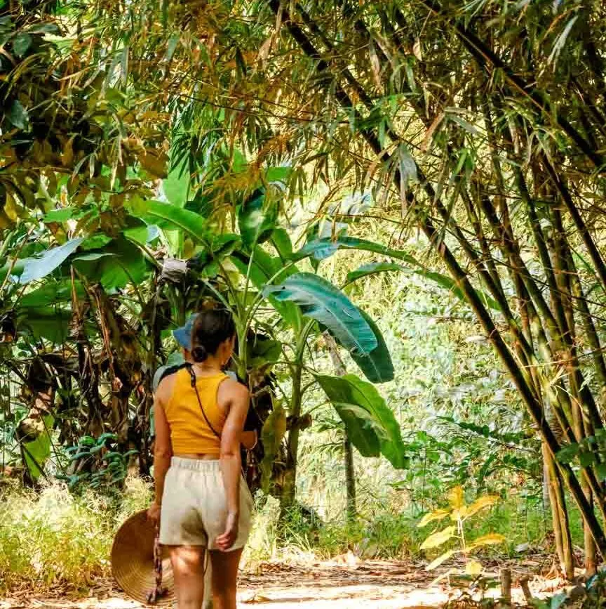 Wanderung durch das Lung Ngoc Hoang Nature Reserve in Can Tho, Vietnam