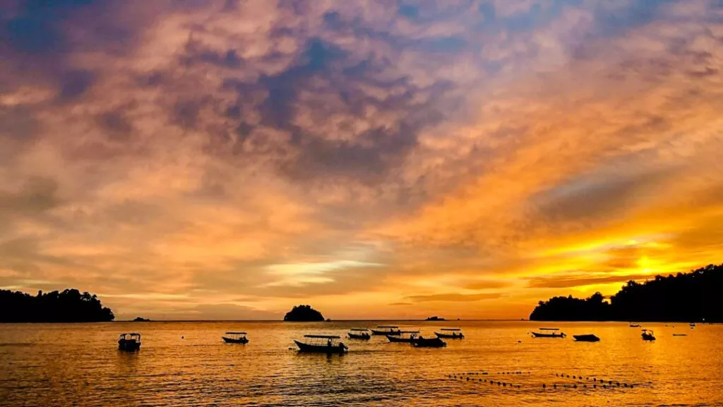 Malaysia Pulau Pangkor Sonnenuntergang