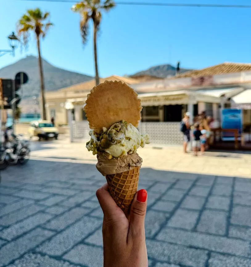 Pistazieneis auf Favignana