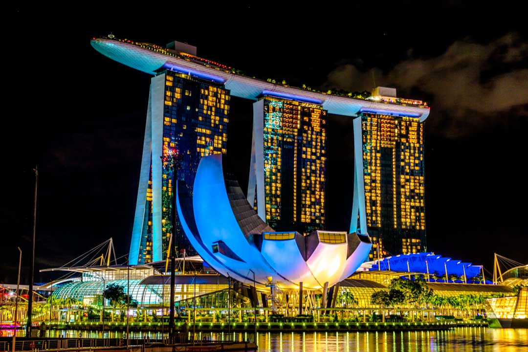 Singapur Marina Bay Sands Bei Nacht