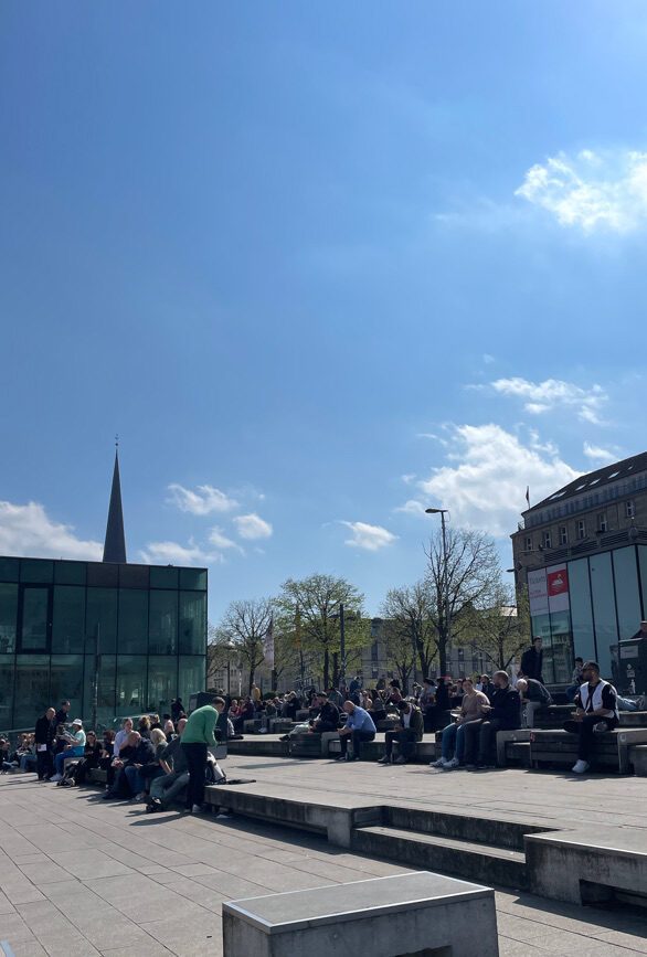 Treppen am Alsteranleger in Hamburg