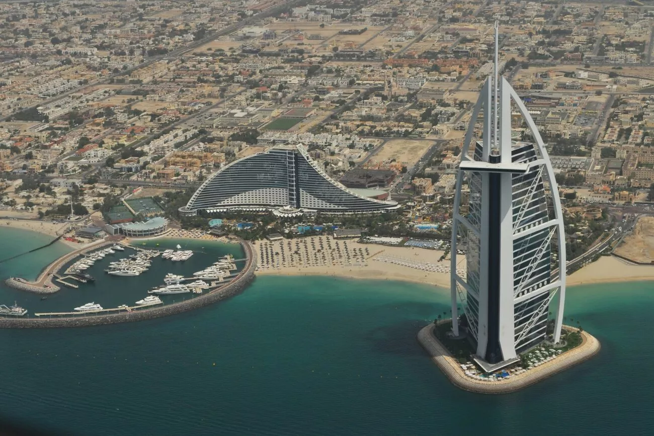 uae dubai burj al arab von oben UAE Dubai Burj Al Arab von oben