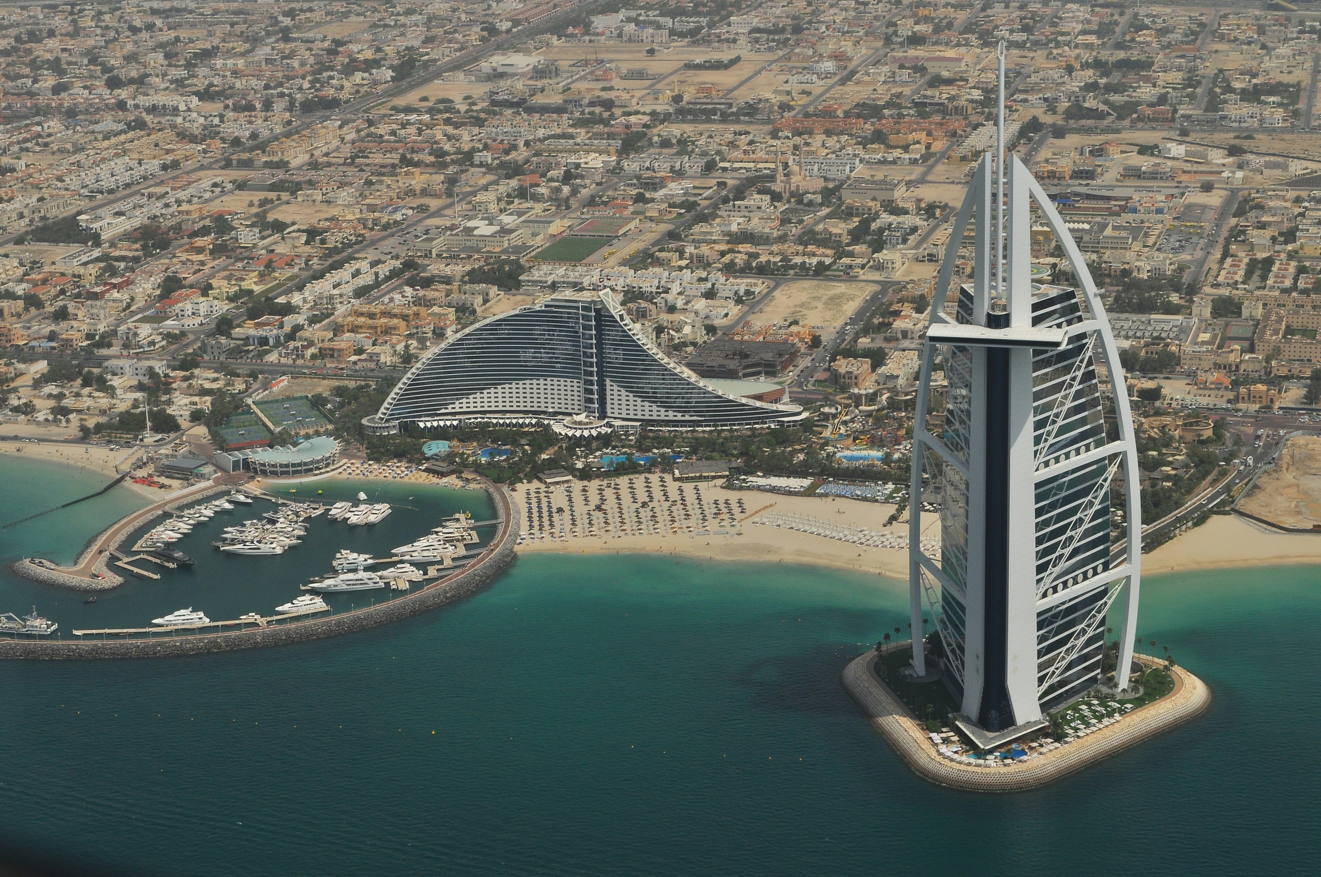 uae dubai burj al arab von oben UAE Dubai Burj Al Arab von oben