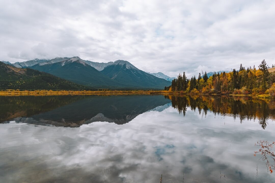 vermilion lakes spiegelung vermilion lakes spiegelung