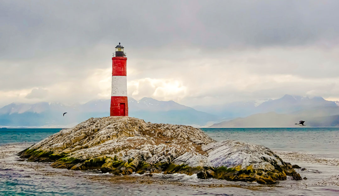 argentinien feuerland ushuaia leuchtturm insel