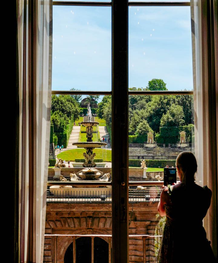 Florenz Boboli Gärten vom Palazzo Pitti