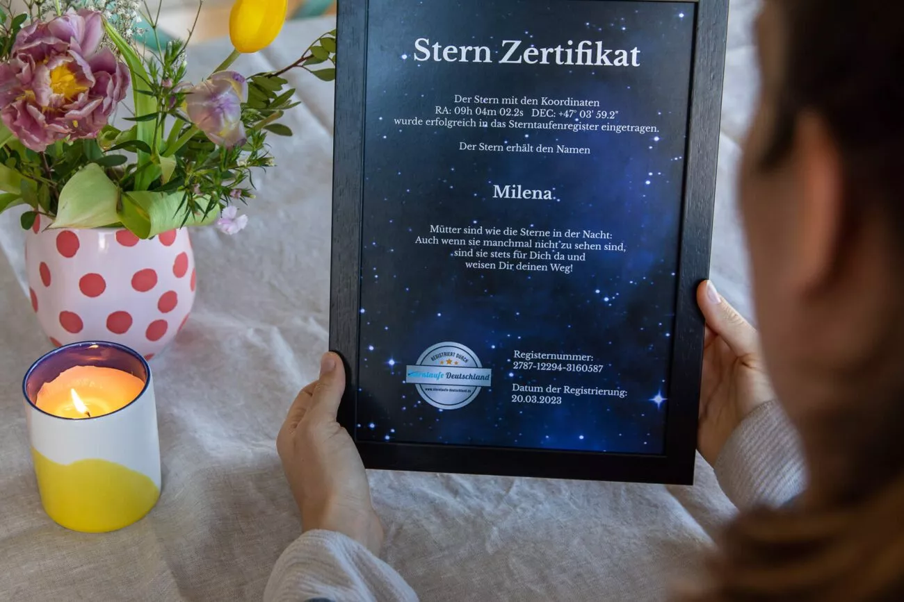 geschenk sterntaufe mama