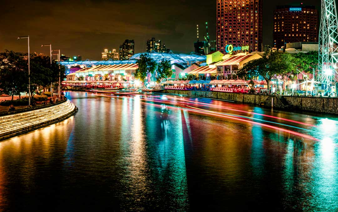 singapur clarke quay bei nacht singapur clarke quay bei nacht
