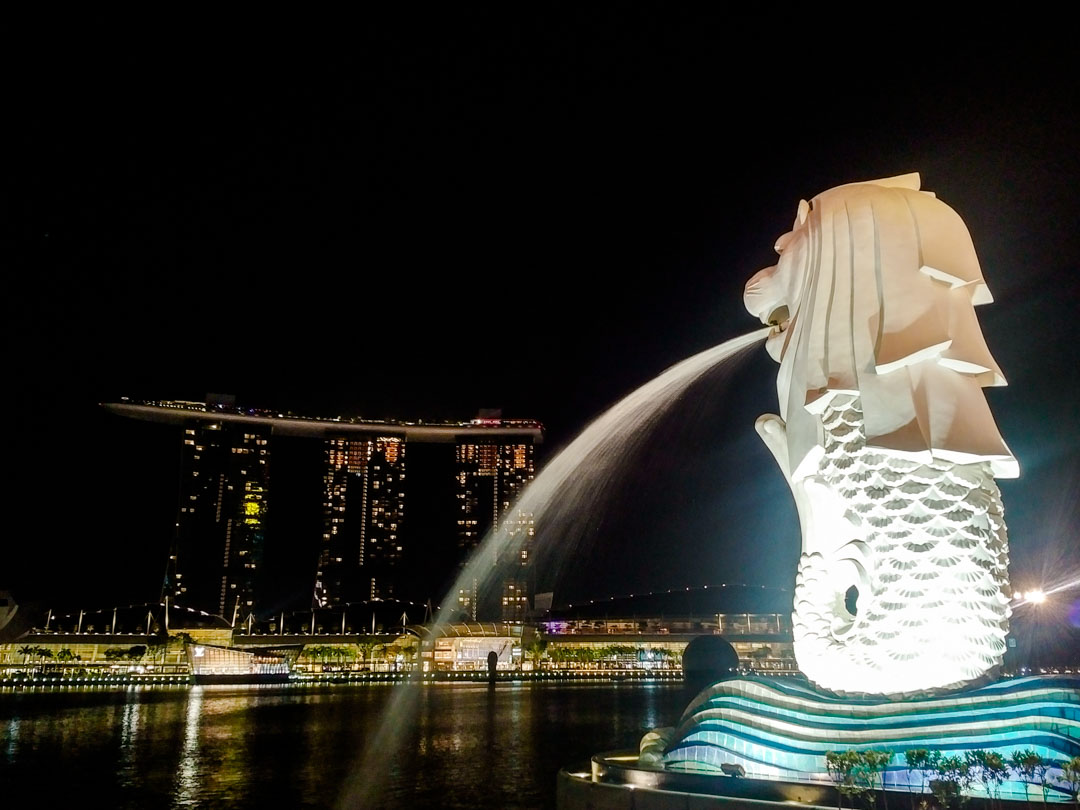 singapur merlion marina bay singapur merlion marina bay