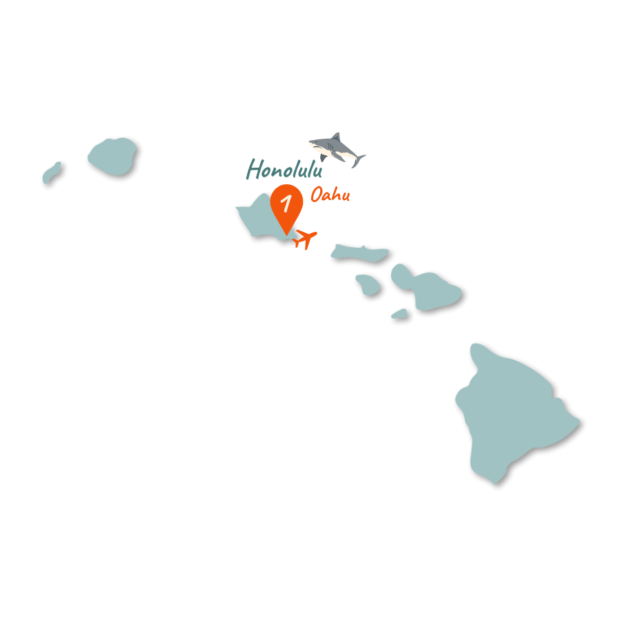 Hawaii Route 1 Woche Karte 01