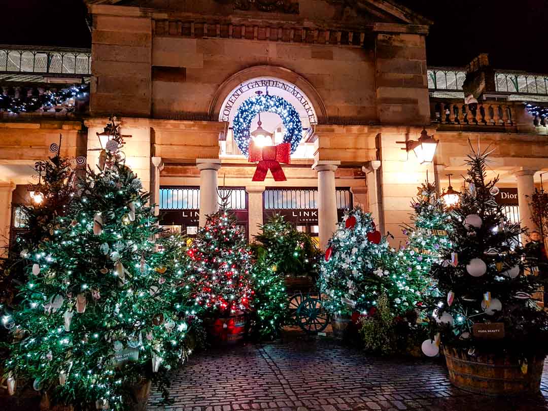 england london weihnachtsdeko am covent garden