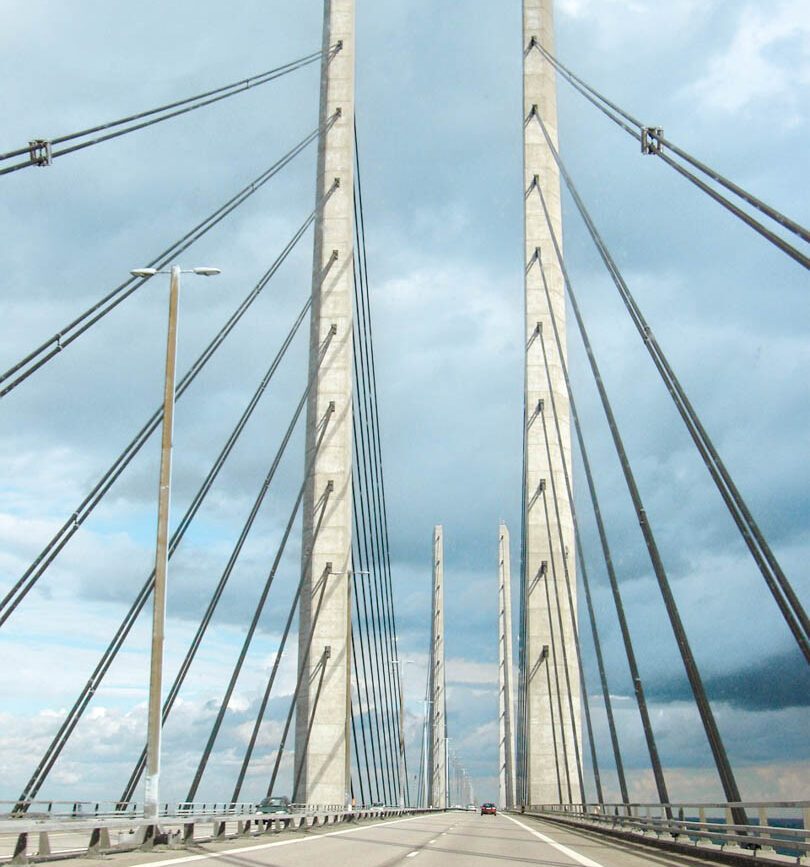 Mit dem Auto über die Öresundbrücke, Von Malmö nach Kopenhagen, Dänemark, Schweden