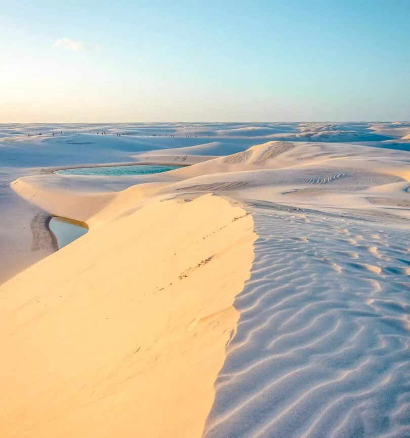 Brasilien Barreirinhas Lencois Maranhenses Duenen Sonnenuntergang
