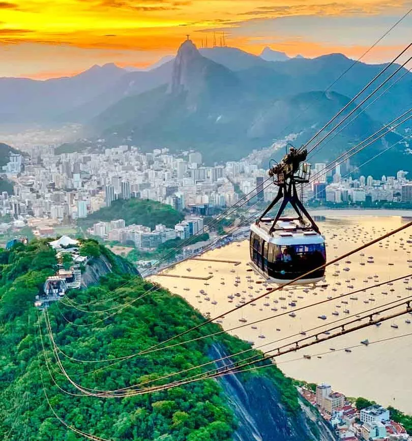 Brasilien Rio De Janeiro Seilbahn Zum Zuckerhut