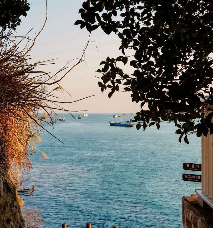 Südkorea BuSüdkorea Busan Ausblick aufs Meer vom Huinnyeoul Culture Village