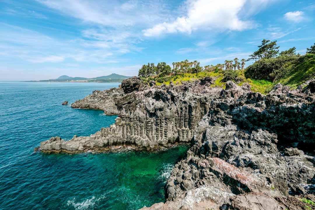 suedkorea jeju island jusangjeollidae felsformation Südkorea Jeju Island Jusangjeollidae Felsformation