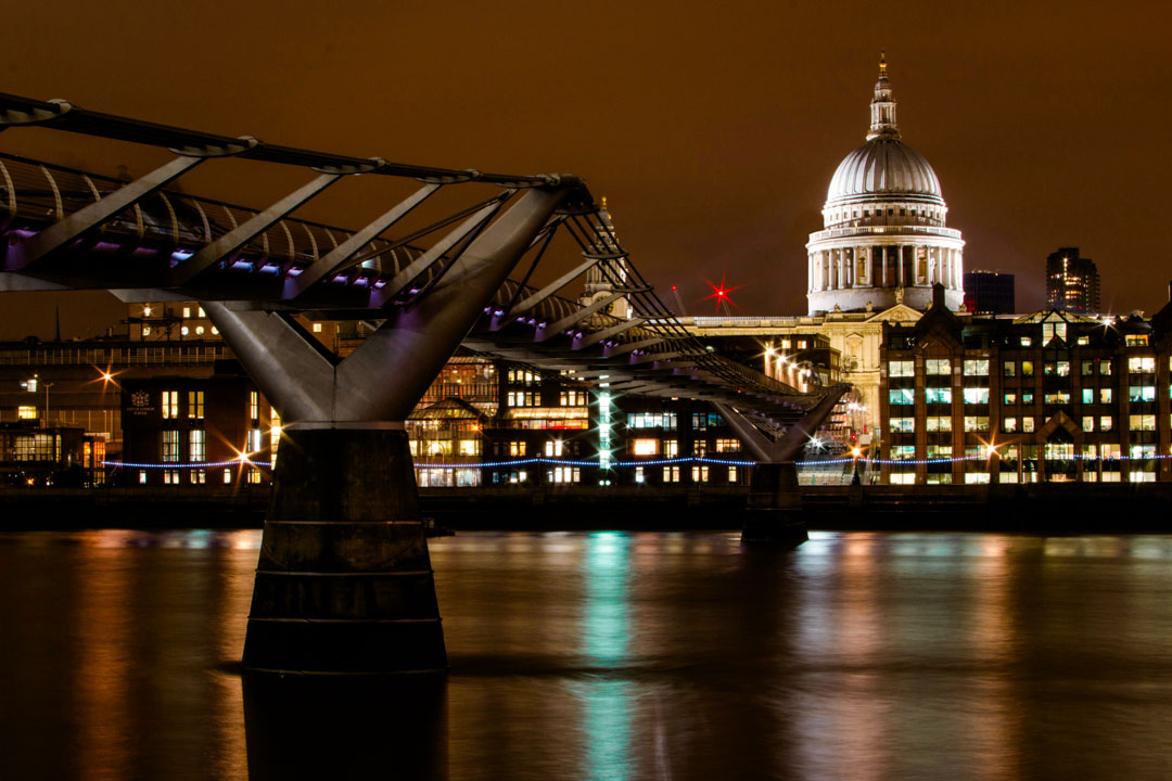 england london st paul cathedral bei nacht