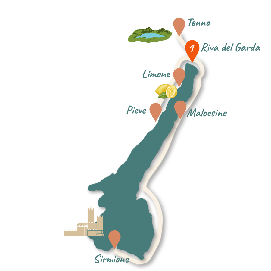 gardasee route 3 4 tage norden karte 01