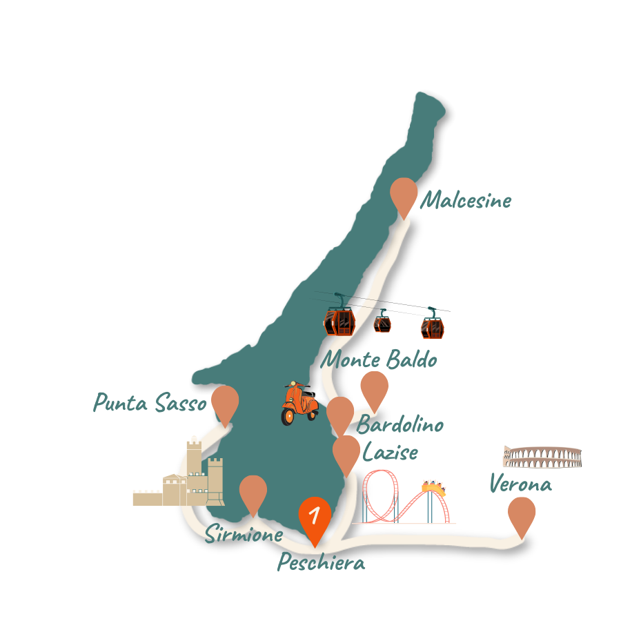 gardasee route 3 4 tage sueden karte 01