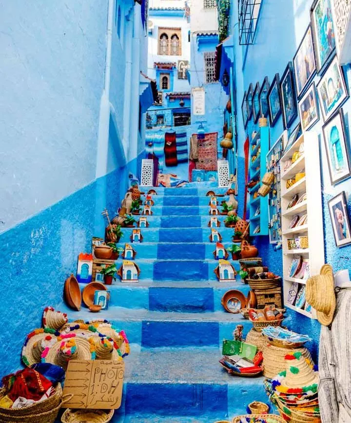 marokko chefchaouen treppe marokko chefchaouen treppe