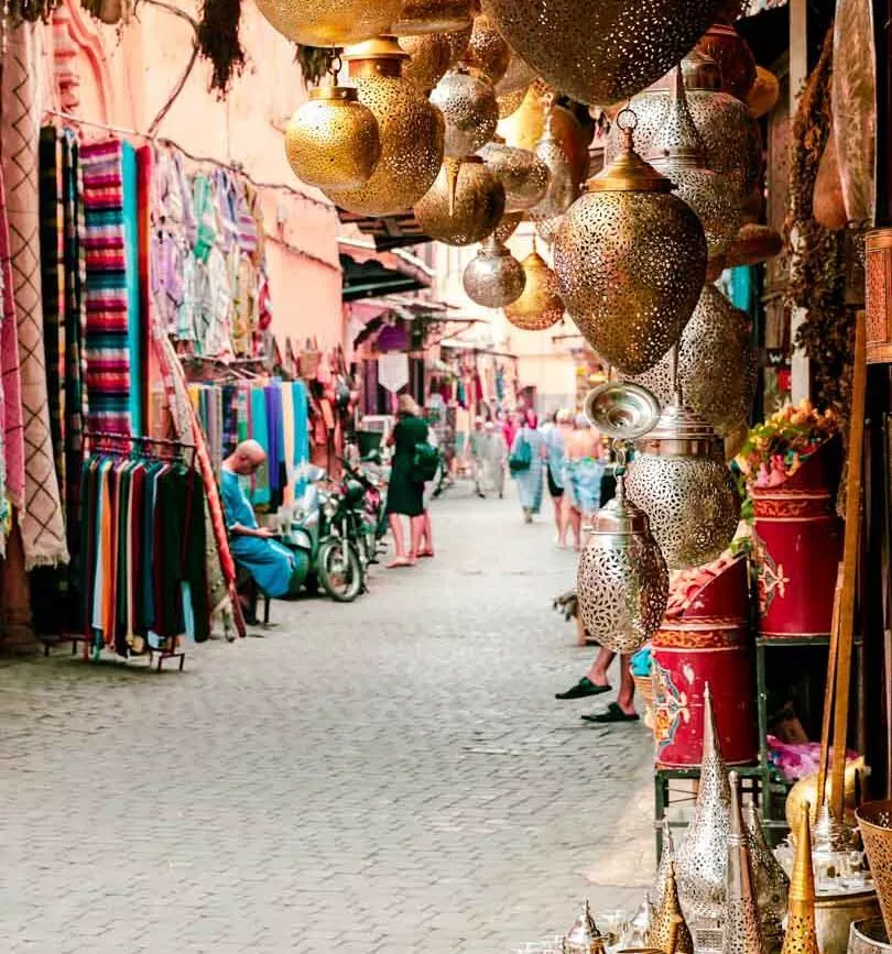 marokko marrakesch medina staende marokko marrakesch medina staende